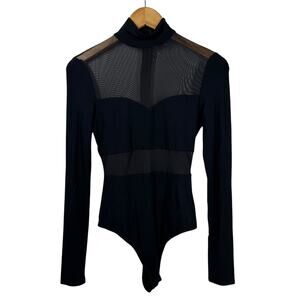 Fore Body Suite Women S Black Mesh Illusion Bust Dark Romantic Vampire Feminine